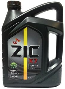 Масло моторное ZIC X7 Diesel, 10W40, синтетика, 4л