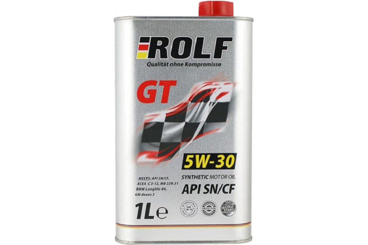 Масло моторное Rolf GT 5W30, SN/CF, синтетика, 1л