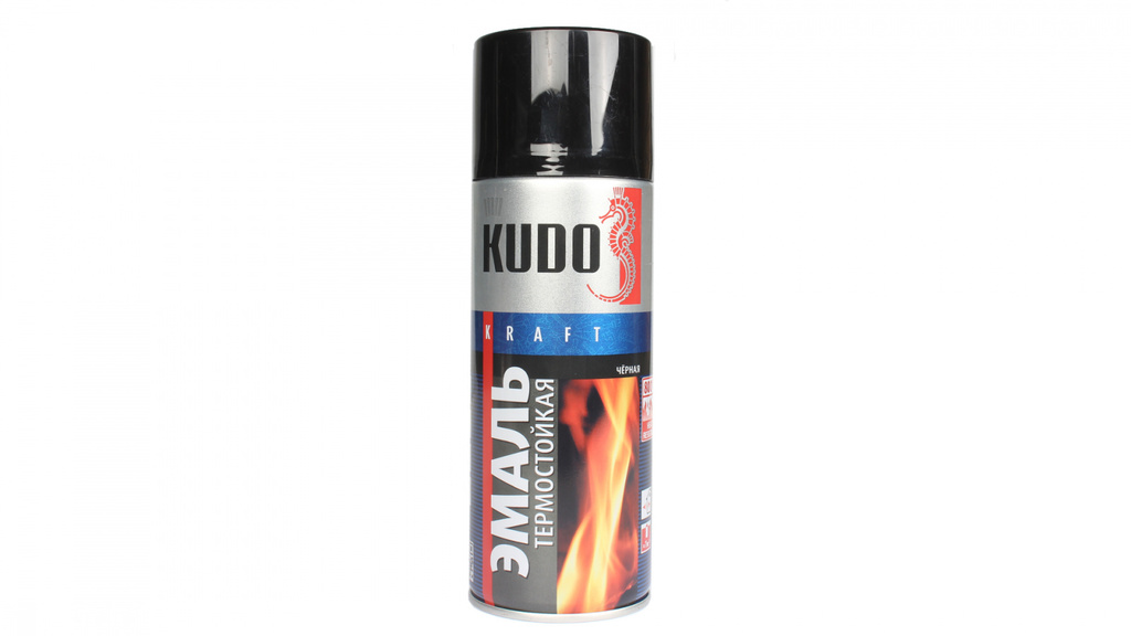 Краска "KUDO" термостойкая, черная