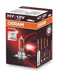 Автолампа H7 "Osram", Super, +30%, 12V, 55W