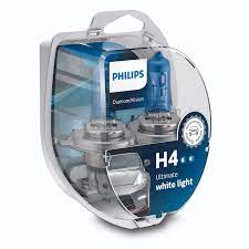 Автолампы H4 "Philips" Diamond Vision, 12V, 60/55W, 5000K