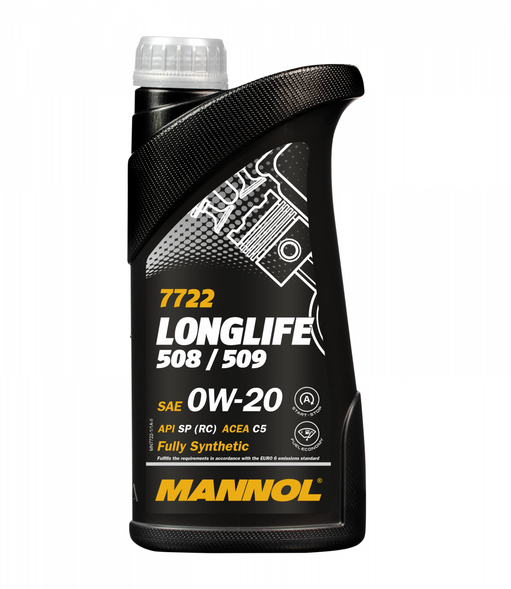 Масло моторное Mannol Longlife 508/509, 0w20, SP(RC), С5, 1л