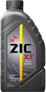 Масло моторное Zic X7, 5W40, синтетика,1л.