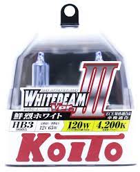 Автолампы HB3 "Koito", Whitebeam, 12V, 65W, 4200K