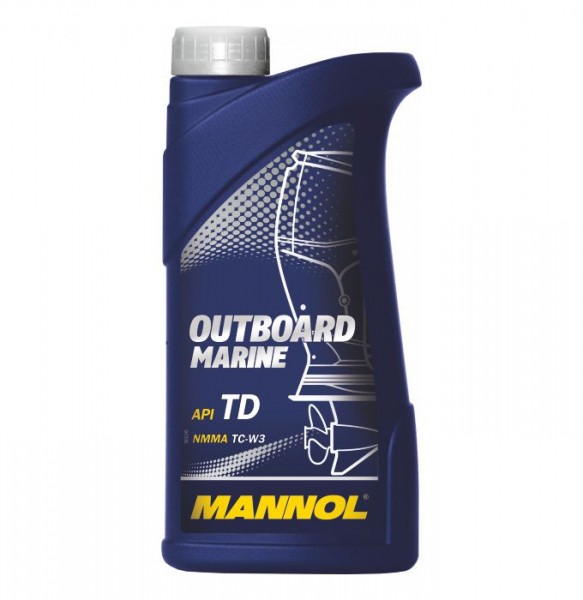 Масло моторное Mannol Outboard Marine, TC-W3, 2T, 1л