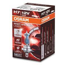 Автолампа H7 "Osram", Night Breaker Laser, +150%, 12V, 55W
