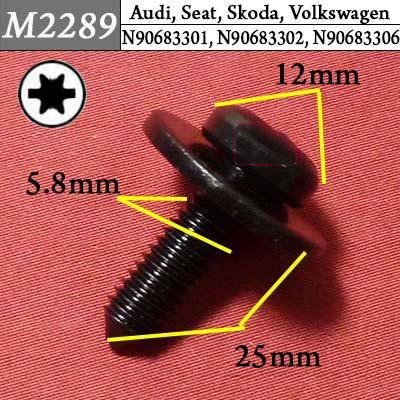 M2289 Автокрепеж для Audi, Seat, Skoda, Volkswagen
